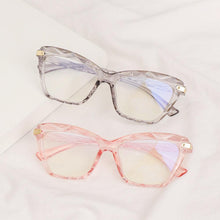Load image into Gallery viewer, Square Women Reading Glasses Frame Crystal Multi-section  Optical Computer Glasses Square Design Reading Glasses For Women Light Blocking Computer Reader Glasses For Men And Women
