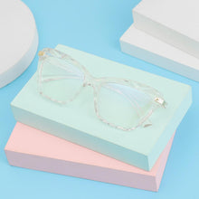 Load image into Gallery viewer, Square Women Reading Glasses Frame Crystal Multi-section  Optical Computer Glasses Square Design Reading Glasses For Women Light Blocking Computer Reader Glasses For Men And Women
