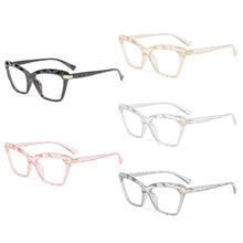 Load image into Gallery viewer, Square Women Reading Glasses Frame Crystal Multi-section  Optical Computer Glasses Square Design Reading Glasses For Women Light Blocking Computer Reader Glasses For Men And Women
