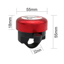 Load image into Gallery viewer, Stainless Bicycle Bell Ring Bike Horn Ordinary Handlebar Bell Horn Crisp Sound Safety Bike Alarm Bell With Mounting Lock Plate Bicycle Bike Bell Classic Bicycle Bell Makes Loud Sound For Road Bike Mountain Bike Sports
