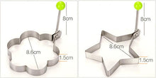 Load image into Gallery viewer, Stainless Steel 5 Style Fried Egg Pancake Shaper Omelet Mold Mould Frying Egg Cooking Tools Kitchen Accessories Gadget Rings Stainless Steel Fried Egg Ring Mold Omelette Pancake Rings Cute Shape Egg Mold Cooking Tools
