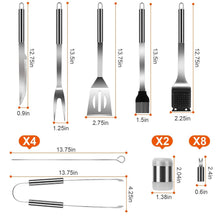 Load image into Gallery viewer, Stainless Steel BBQ Grill Tool Kit
