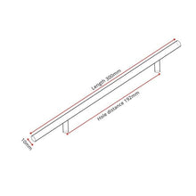 Load image into Gallery viewer, Stainless Steel Cabinet Handles Diameter 10mm Kitchen Door T Bar Straight Handle Pull Knobs Furniture Hardware European Bar Style Cabinet Pull
