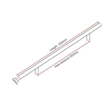 Load image into Gallery viewer, Stainless Steel Cabinet Handles Diameter 10mm Kitchen Door T Bar Straight Handle Pull Knobs Furniture Hardware European Bar Style Cabinet Pull
