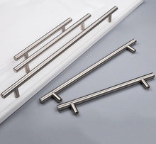 Load image into Gallery viewer, Stainless Steel Cabinet Handles Diameter 10mm Kitchen Door T Bar Straight Handle Pull Knobs Furniture Hardware European Bar Style Cabinet Pull
