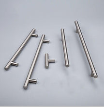 Load image into Gallery viewer, Stainless Steel Cabinet Handles Diameter 10mm Kitchen Door T Bar Straight Handle Pull Knobs Furniture Hardware European Bar Style Cabinet Pull

