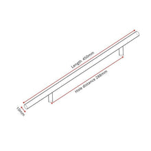 Load image into Gallery viewer, Stainless Steel Cabinet Handles Diameter 10mm Kitchen Door T Bar Straight Handle Pull Knobs Furniture Hardware European Bar Style Cabinet Pull
