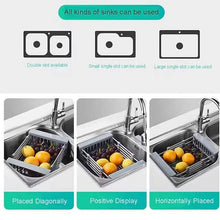 Load image into Gallery viewer, Stainless Steel Frame Drain Basket Telescopic Sink Frame
