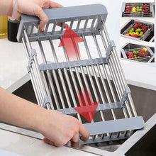 Load image into Gallery viewer, Stainless Steel Frame Drain Basket Telescopic Sink Frame
