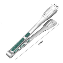 Load image into Gallery viewer, Stainless Steel Frying Shovel Clip Multifunctional Steak BBQ Tongs Pancake Fried Pizza Steak Fish Spatula Bread Kitchen Tool Stainless Steel Cooking Tongs Multifunctional Kitchen Tongs for Making Salads and Flipping Steak Clamps
