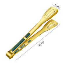 Load image into Gallery viewer, Stainless Steel Frying Shovel Clip Multifunctional Steak BBQ Tongs Pancake Fried Pizza Steak Fish Spatula Bread Kitchen Tool Stainless Steel Cooking Tongs Multifunctional Kitchen Tongs for Making Salads and Flipping Steak Clamps
