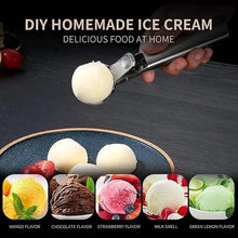 Load image into Gallery viewer, Stainless Steel Ice Cream Scooper, A Good Metal Scoop Tools For Kitchen, For Making Meatball/Melon Ball/Watermelon/Fruits, Measuring Spoon Cup for Cooking Baking

