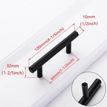Load image into Gallery viewer, Stainless Steel Kitchen Door Cabinet T Bar Handle Pull Knob cabinet Knobs Furniture Handle Cupboard Drawer Handle Stainless Steel Hollow Bar Drawer Pulls Cupboard Knob for Kitchen Furniture Hardware
