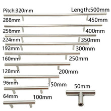 Load image into Gallery viewer, Stainless Steel Kitchen Door Cabinet T Bar Handle Pull Knob cabinet Knobs Furniture Handle Cupboard Drawer Handle Stainless Steel Hollow Bar Drawer Pulls Cupboard Knob for Kitchen Furniture Hardware
