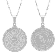 Load image into Gallery viewer, Stainless Steel Lord's and Serenity Prayer Pendant for Women
