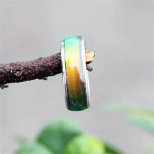 Load image into Gallery viewer, Stainless Steel Mood Ring Inlaid Thermal Discoloration Stone
