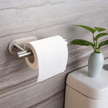 Load image into Gallery viewer, Stainless Steel Nail-free Wall Mounted Toilet Paper Holder Kitchen Tissue Paper Holder Toilet Roll Dispenser For Bathroom Toilet Paper Holder Toilet Paper roll Holder Self Adhesive+Super Glue  Stainless Steel No Drilling For Bathroom Bedroom Kitchen
