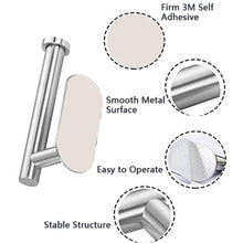 Load image into Gallery viewer, Stainless Steel Nail-free Wall Mounted Toilet Paper Holder Kitchen Tissue Paper Holder Toilet Roll Dispenser For Bathroom Toilet Paper Holder Toilet Paper roll Holder Self Adhesive+Super Glue  Stainless Steel No Drilling For Bathroom Bedroom Kitchen
