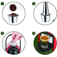 Load image into Gallery viewer, Stainless Steel Refillable Coffee Espresso Capsules
