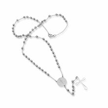 Load image into Gallery viewer, Stainless Steel Saint Benedict Rosary Necklace
