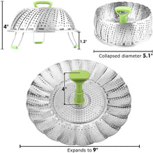 Load image into Gallery viewer, Stainless Steel Vegetable Steamer Basket
