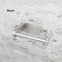 Load image into Gallery viewer, Stainless Steel Wall Toilet Paper Roll Holder Black Silver Self Adhesive Toilet Paper Holder for Bathroom Stick Wall Towel Rack
