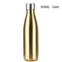 Load image into Gallery viewer, Stainless Steel Water Bottle BPA Free Thermos Water Beer Thermos 500ml for Sport Bottles Double-Wall Insulated Vacuum Flask Double-Walled Insulated Vacuum Flask Stainless Steel Drinking Bottle
