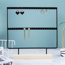 Load image into Gallery viewer, Stand Jewelry Display Organizer Earrings Pendants Bracelets Jewelry Holder With Wooden Base Earrings Storage Rack Metal Jewelry Storage Stand Necklace Rack Ornaments Display Stand Shopping Earring Stand
