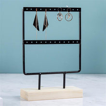 Load image into Gallery viewer, Stand Jewelry Display Organizer Earrings Pendants Bracelets Jewelry Holder With Wooden Base Earrings Storage Rack Metal Jewelry Storage Stand Necklace Rack Ornaments Display Stand Shopping Earring Stand
