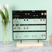 Load image into Gallery viewer, Stand Jewelry Display Organizer Earrings Pendants Bracelets Jewelry Holder With Wooden Base Earrings Storage Rack Metal Jewelry Storage Stand Necklace Rack Ornaments Display Stand Shopping Earring Stand
