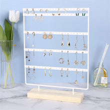 Load image into Gallery viewer, Stand Jewelry Display Organizer Earrings Pendants Bracelets Jewelry Holder With Wooden Base Earrings Storage Rack Metal Jewelry Storage Stand Necklace Rack Ornaments Display Stand Shopping Earring Stand
