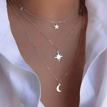 Load image into Gallery viewer, Star Moon Multi-layer Pendant Necklace
