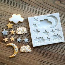 Load image into Gallery viewer, Star Moon Shape Silicone Mould Cake Mold Gummy Chocolate Mold Baking Appliance Star Moon Clouds Rainbow Shaped Silicone Fondant Molds Candy Chocolate Mold For Kitchen
