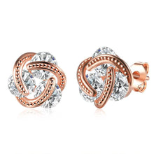 Load image into Gallery viewer, Sterling Silver Floating Stones Caged Earrings with Swarovski Crystals
