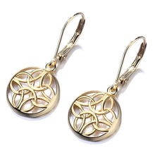 Load image into Gallery viewer, Sterling Silver Lever-Back Celtic Earrings
