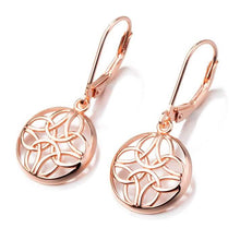 Load image into Gallery viewer, Sterling Silver Lever-Back Celtic Earrings
