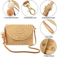 Load image into Gallery viewer, Straw Handmade Shoulder Bag
