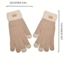 Load image into Gallery viewer, Stretch Knit Wool Full Finger Mittens
