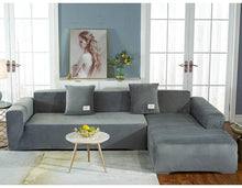 Load image into Gallery viewer, Stretchable Couch Cover Lounge  Sofa Slipcover  Furniture Cover Machine Washable Elasticated Sofa Covers Chaise Longue For Living Room Corner Armchair Elastic Cushion Couch Furniture 3 Seater Slipcover For Home

