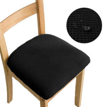 Load image into Gallery viewer, Stretchy Removable Washable Upholstered Chair Seat Slipcover Protector Waterproof Removable Dining Chair Seat Cover Jacquard Stretch Chair Seat Cushion Slipcover For Dining Room Kitchen Banquet
