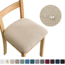 Load image into Gallery viewer, Stretchy Removable Washable Upholstered Chair Seat Slipcover Protector Waterproof Removable Dining Chair Seat Cover Jacquard Stretch Chair Seat Cushion Slipcover For Dining Room Kitchen Banquet
