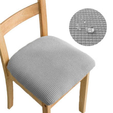 Load image into Gallery viewer, Stretchy Removable Washable Upholstered Chair Seat Slipcover Protector Waterproof Removable Dining Chair Seat Cover Jacquard Stretch Chair Seat Cushion Slipcover For Dining Room Kitchen Banquet
