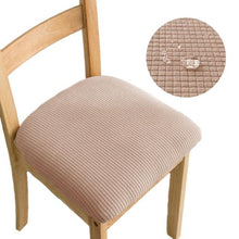 Load image into Gallery viewer, Stretchy Removable Washable Upholstered Chair Seat Slipcover Protector Waterproof Removable Dining Chair Seat Cover Jacquard Stretch Chair Seat Cushion Slipcover For Dining Room Kitchen Banquet
