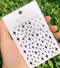 Load image into Gallery viewer, Stripe Line Nail Sticker Decal Thin Lining Line Art Self-Adhesive Peel Off Silver /Gold /White /Black Gold Stickers Accessories Strip Line Nail Decal Self-Adhesive 3D Wave Decal Decoration Metallic Curve Design Decoration for Women Girls
