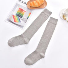 Load image into Gallery viewer, Striped Long Warm Thigh High Stockings Women's Casual Tube Thigh High Socks for School Over Knee High Socks for girls
