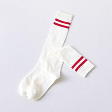 Load image into Gallery viewer, Striped Long Warm Thigh High Stockings Women's Casual Tube Thigh High Socks for School Over Knee High Socks for girls
