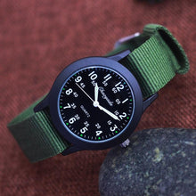 Load image into Gallery viewer, Students Learning Time Quartz Watches Girls Water Resistant Gifts Clock Kids Canvas Fashion Wristwatches Dark Watches For Men Waterproof  Field Outdoor Sport Mens Wristwatch With Nylon Band
