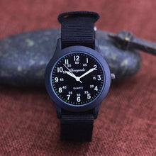 Load image into Gallery viewer, Students Learning Time Quartz Watches Girls Water Resistant Gifts Clock Kids Canvas Fashion Wristwatches Dark Watches For Men Waterproof  Field Outdoor Sport Mens Wristwatch With Nylon Band
