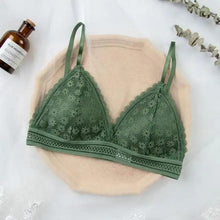 Load image into Gallery viewer, Stunning Hot Look Women's Lace Bra No Steel Ring Beauty Back comfor Wrapped Chest Comfortable Daisy Brassiere Stretch Triangle Cup Padded Underwear 1/2Pcs
