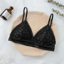 Load image into Gallery viewer, Stunning Hot Look Women's Lace Bra No Steel Ring Beauty Back comfor Wrapped Chest Comfortable Daisy Brassiere Stretch Triangle Cup Padded Underwear 1/2Pcs
